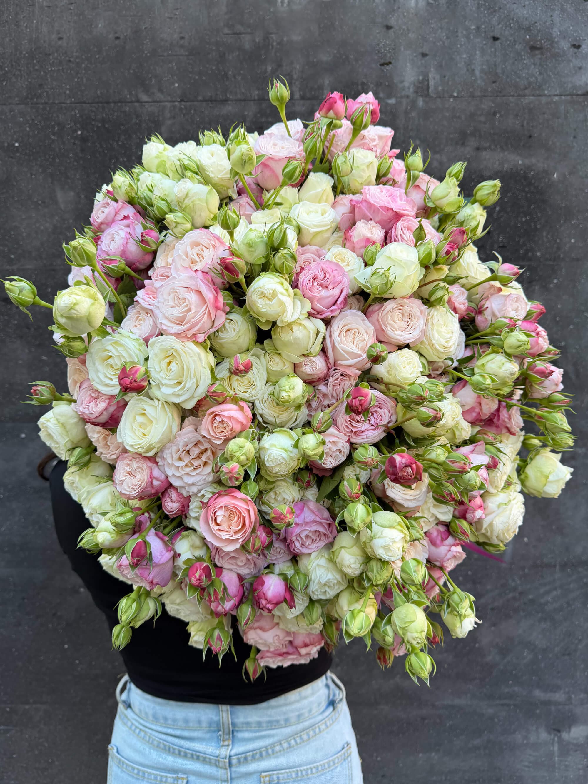 Pink and white spray roses, a large and beautiful bouquet - New arrival flower bouquet by Flowers Theory florist in Yerevan