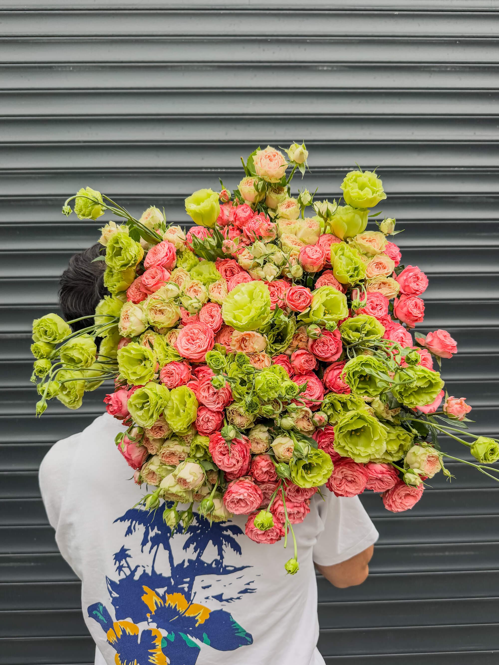 Luxury Pink and Green Lisianthus Bouquet for Moments - Best selling flower bouquet by Flowers Theory florist in Yerevan